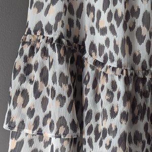 **NWT** The Loft Animal print, tiered ruffled SKIRT XL